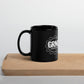 GRND Coffee black glossy mug, 11 oz, handle-left view