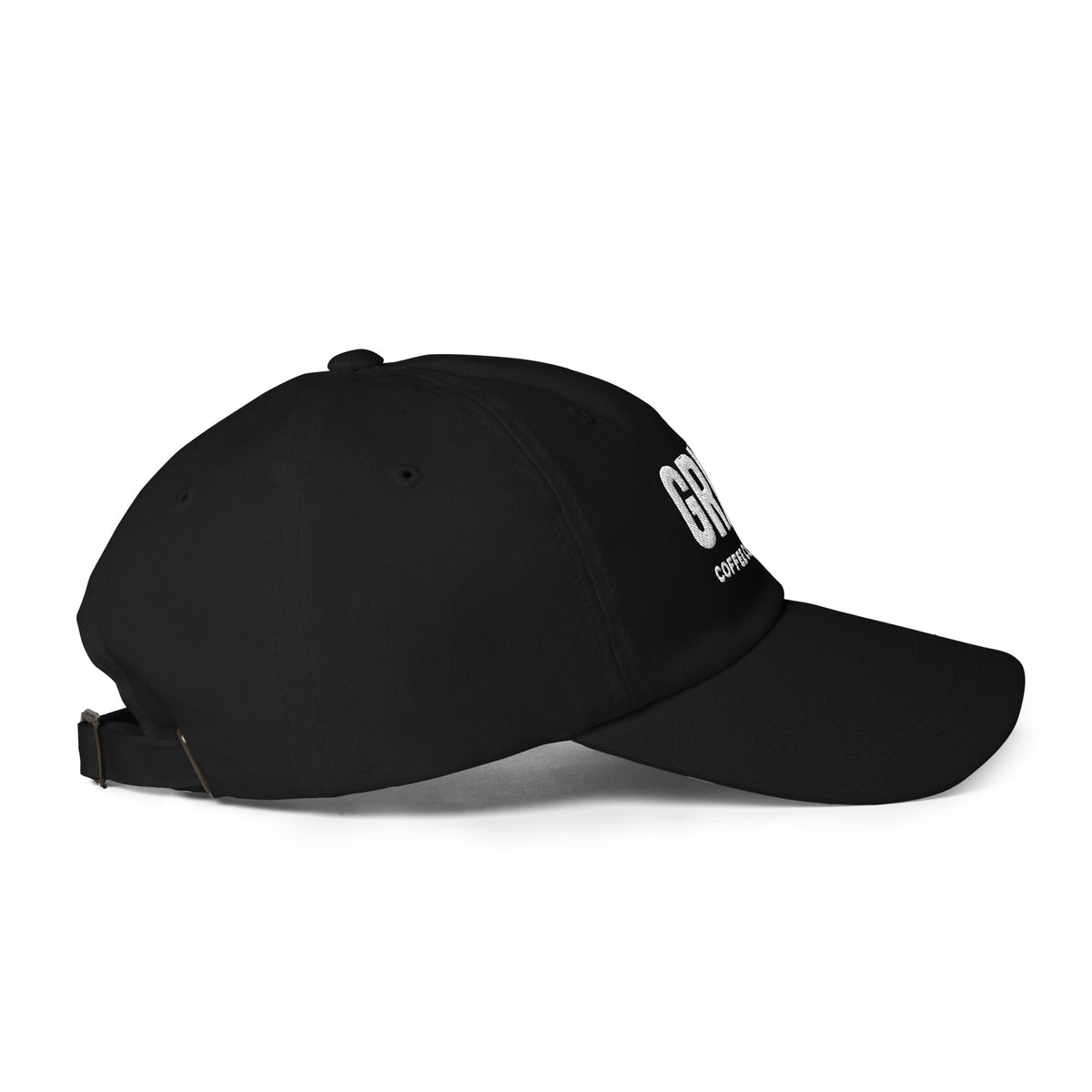 GRND classic dad hat in black, right-side view
