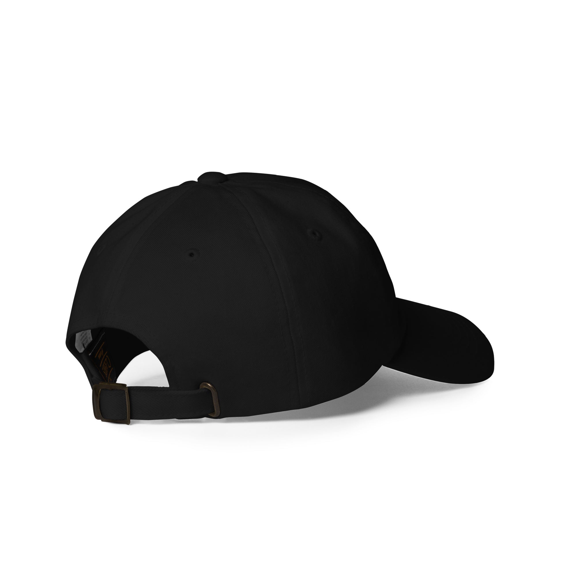 GRND classic dad hat in black, right-back view