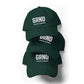 GRND classic dad hat in spruce, front view