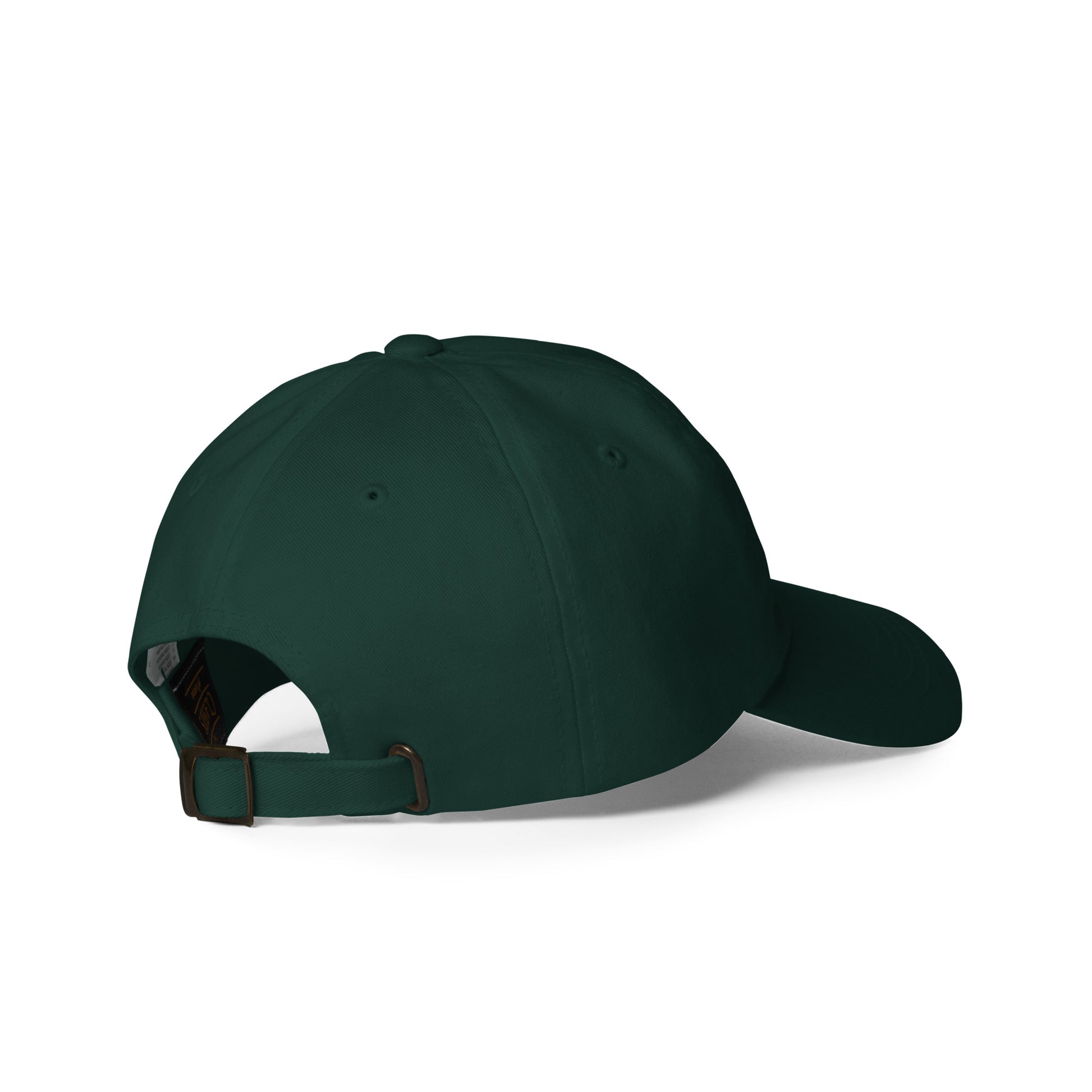 GRND classic dad hat in spruce, right-back view