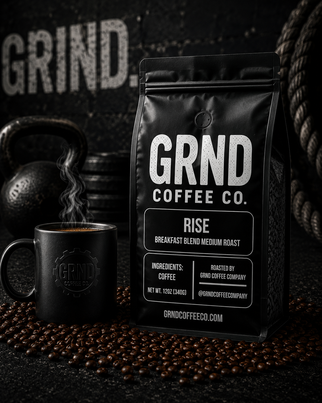 GRND RISE breakfast blend coffee bag